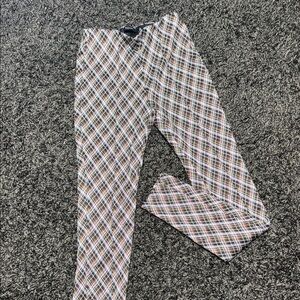 Women Plaid Pants - Multicolor
